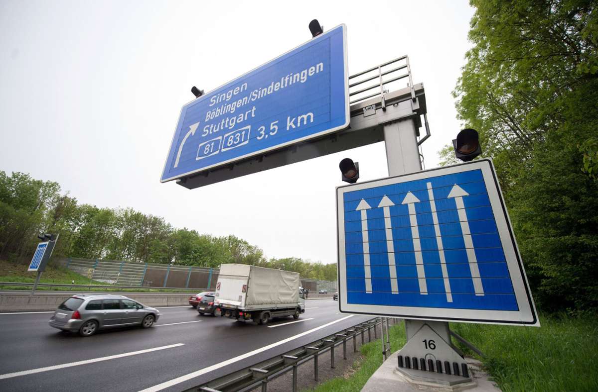 Autobahn 81 zwischen Stuttgart und Ludwigsburg: Seitenstreifen der A 81: Zeitweise Freigabe kommt