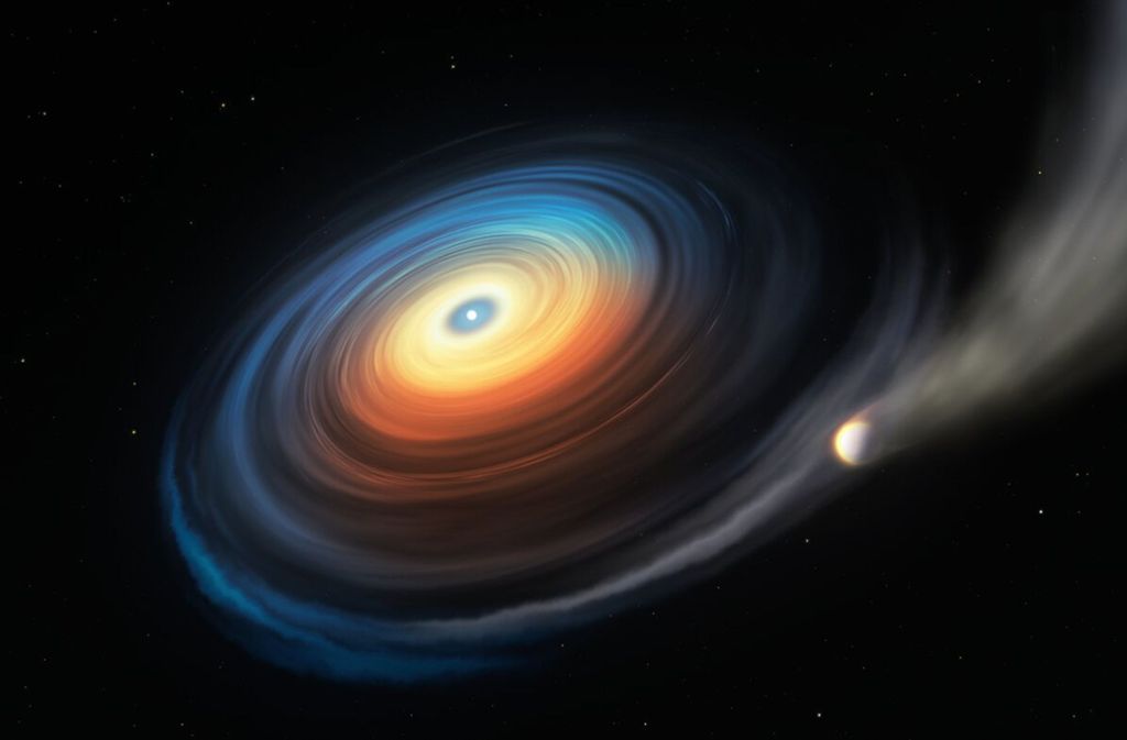 Spektakuläre Entdeckung im Weltall: Ausgebrannter Stern saugt Riesenplaneten auf
