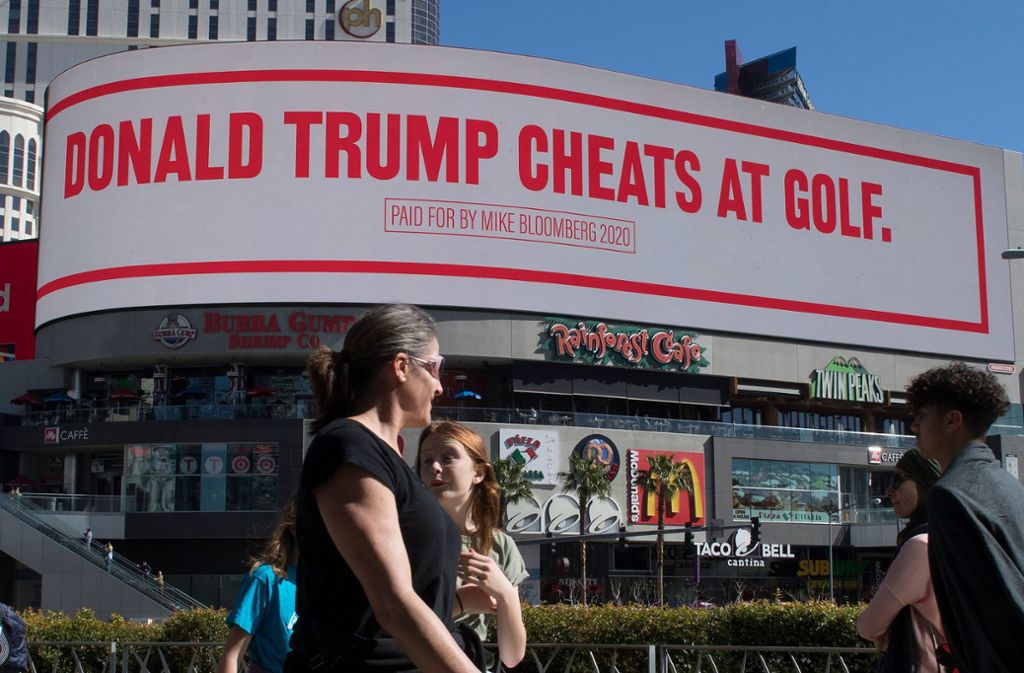 US-Wahlkampf: Michael Bloomberg verhöhnt US-Präsident Trump auf Riesen-Plakaten