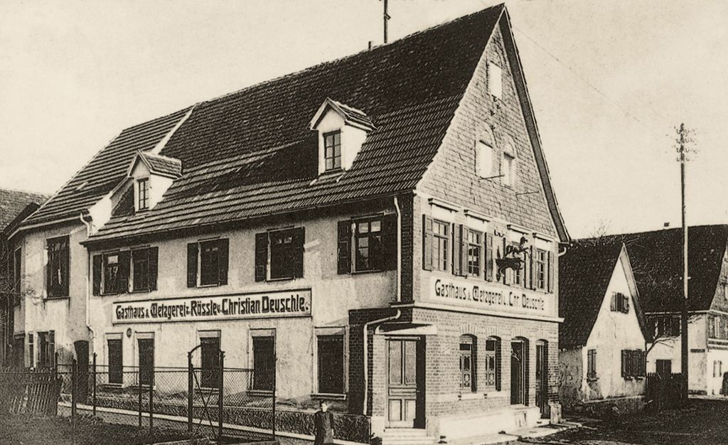 Damals und heute: Die Ortsmitte von Berkheim