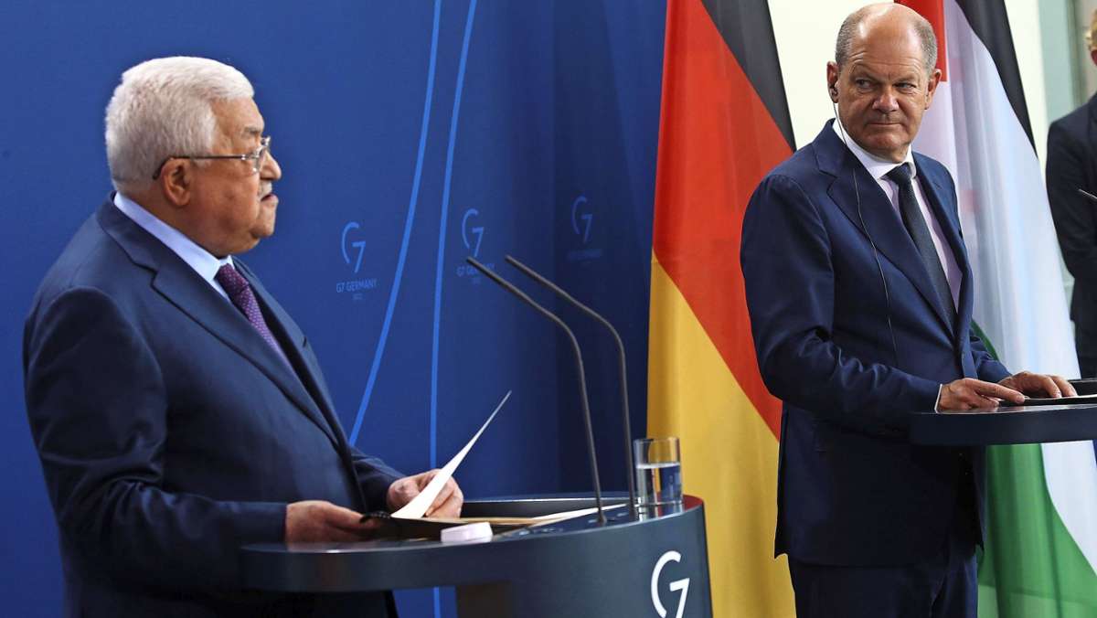 Palästinenserpräsident: Scholz’ Sprecher nimmt Eklat  im Kanzleramt auf seine Kappe
