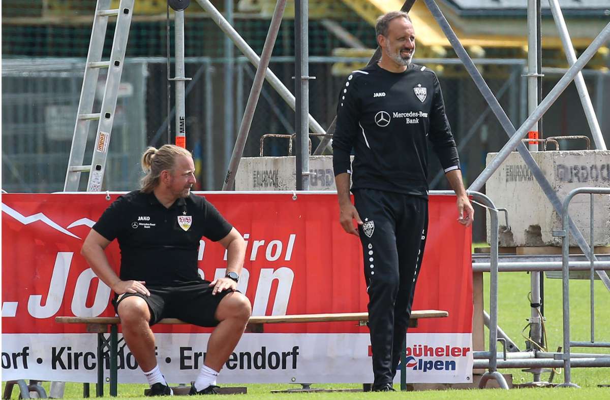 Eingespieltes Duo: VfB-Trainer Pellegrino Matarazzo (rechts) und Sportdirektor Sven Mislintat