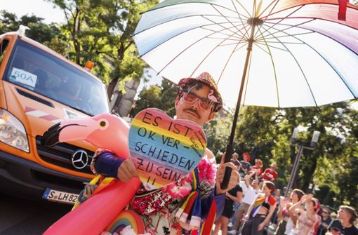 Bei der CSD-Parade in Stuttgart Anfang Juli setzten sich Menschen für Diversität und gegen Diskriminierung ein. Foto: Lichtgut/Julian Rettig