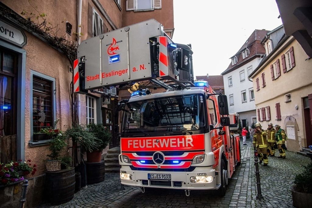 Fehlalarm in Esslinger Altstadt: Rauchmelder löst Feuerwehreinsatz aus
