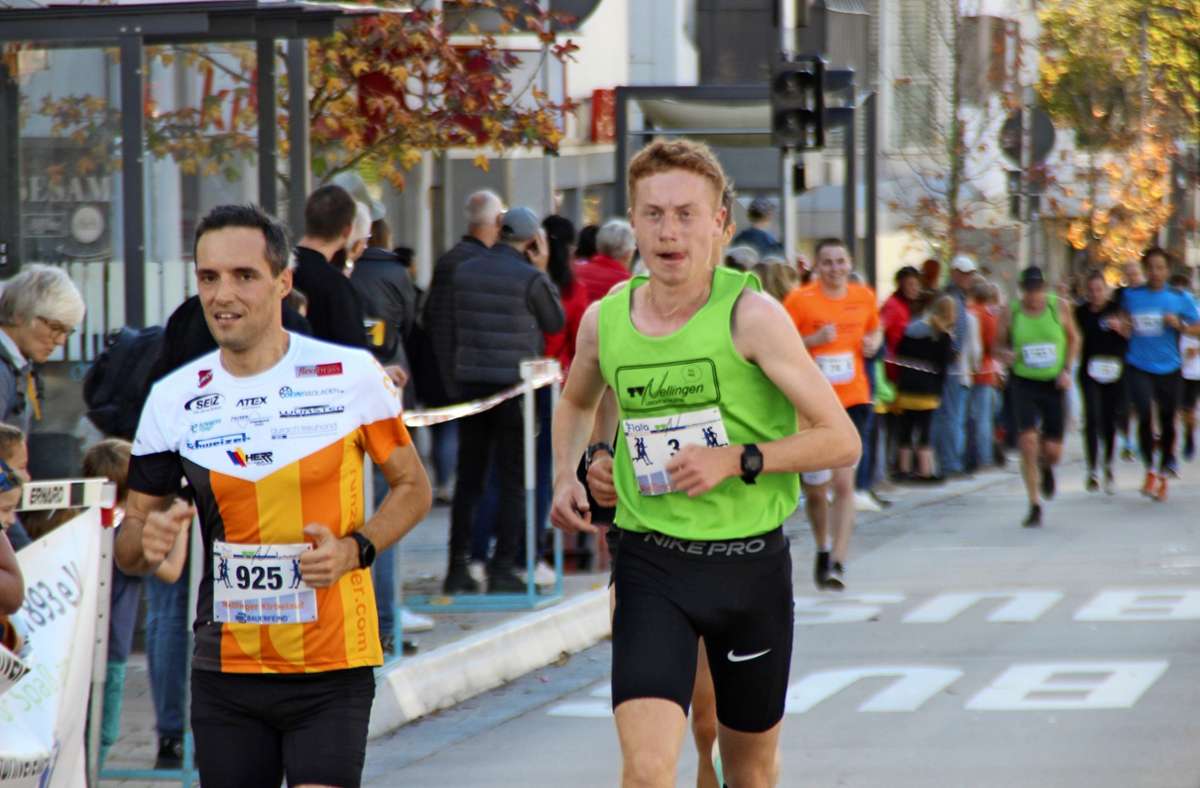 Die TVN-Athleten Luca Madeo und Pia Holzer gewinnen den Kirbelauf. Foto: privat/Ingrid Tamme