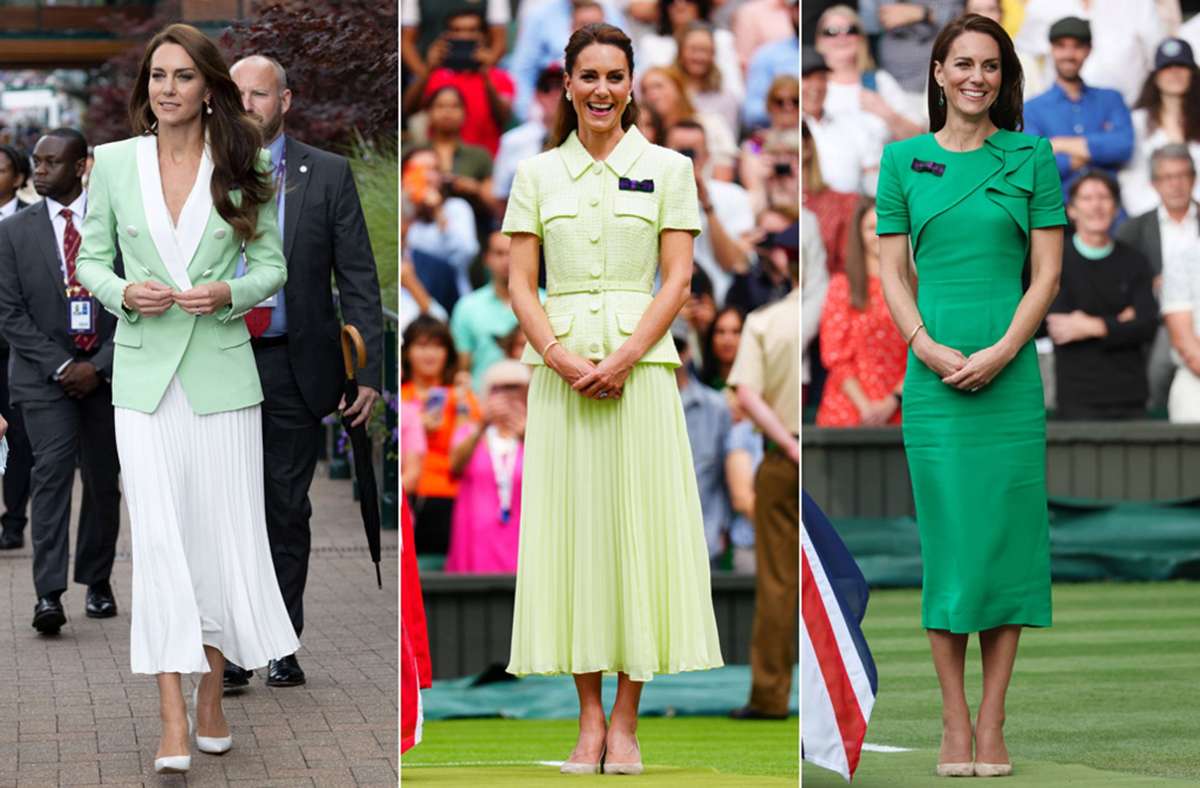 Grün steht der Prinzessin von Wales – und passt perfekt auf den Rasen von Wimbledon.