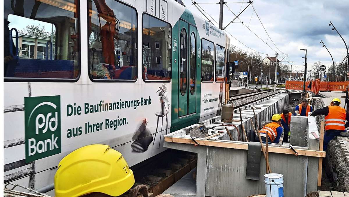 Stadtbahn in Fellbach: Haltestellen werden für die 80-Meter-Züge ausgebaut