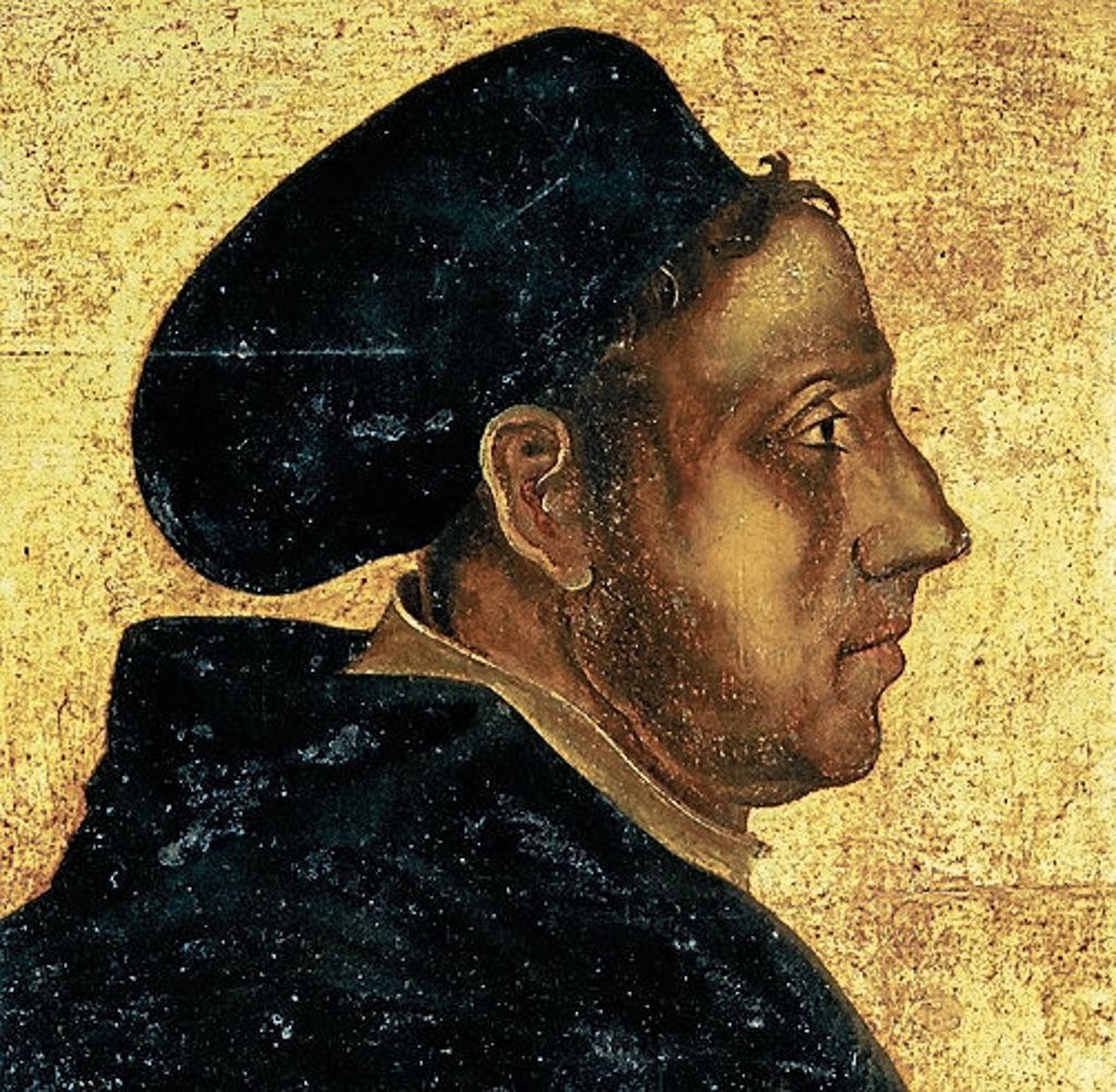 Reformator mit „Heiligenschein“: Martin Luther in einem Tafelgemälde von Ambrosius Fütter. Foto: Katalog