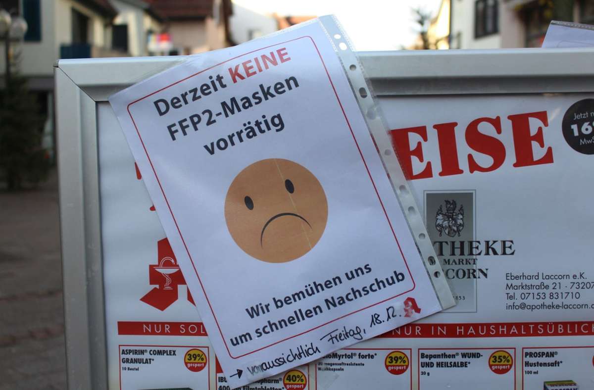 Die FFP2-Masken sind auch in Plochingen beliebt.
