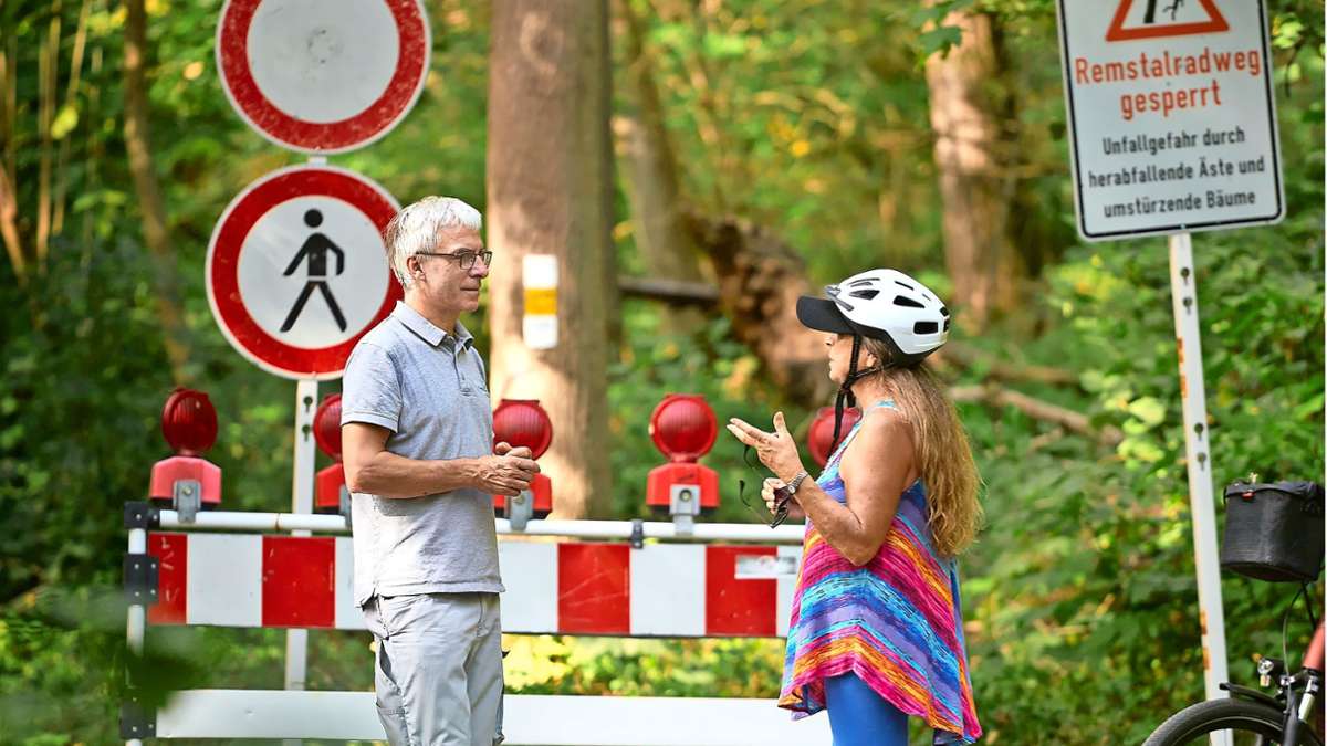 Zu viel Bürokratie im Spiel?: Die lange Sperrung des Remstal-Radwegs regt Radfahrer auf