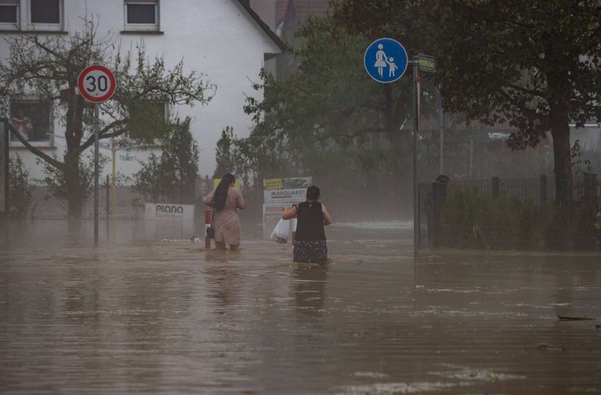 Bilanz nach Unwettern im Kreis Esslingen: Überschwemmungen, Hagel und umgestürzte Bäume