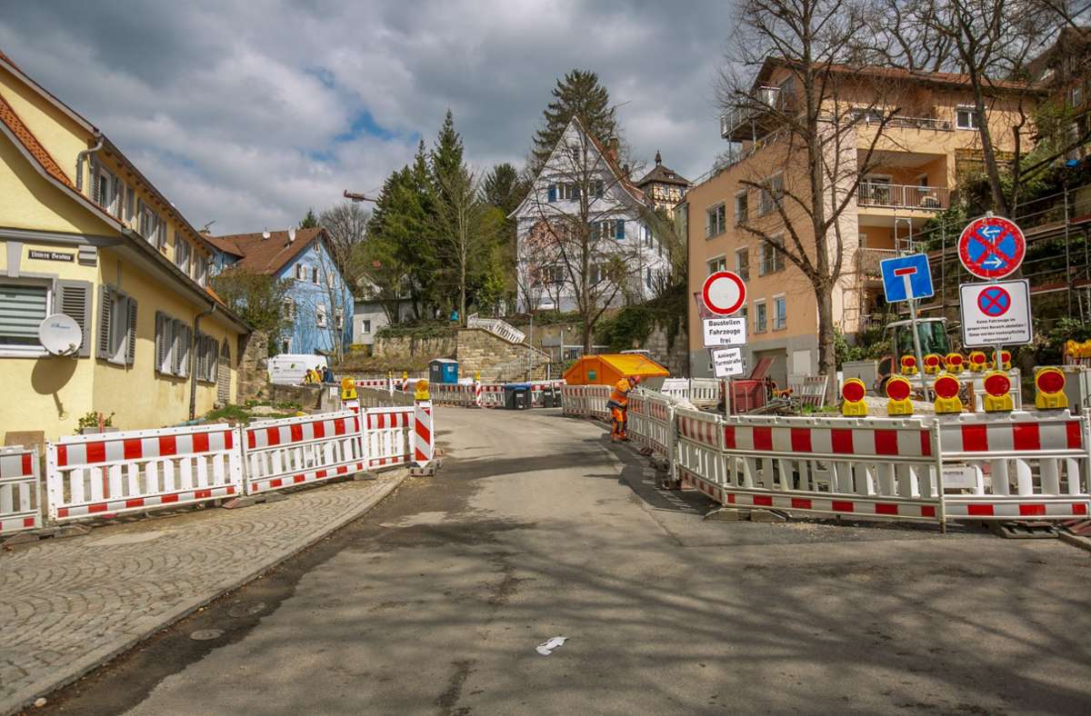 Baustellen in Esslingen: Bewegung in der Geiselbachstraße