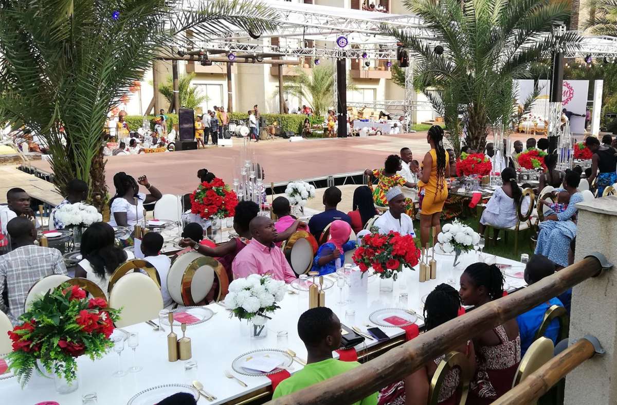 Hochzeitsfeier einer wohlhabenden Familie in Accra.