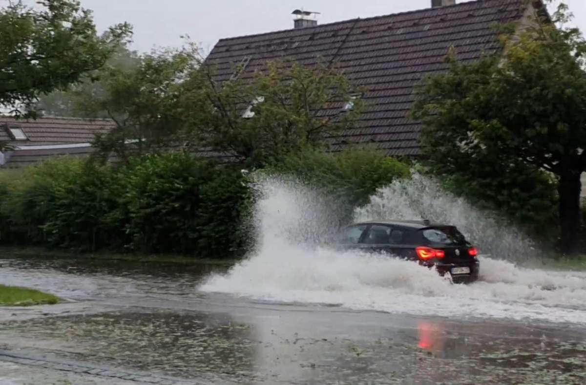 Starke Regenfälle: Heftige Unwetter toben in Teilen Bayerns