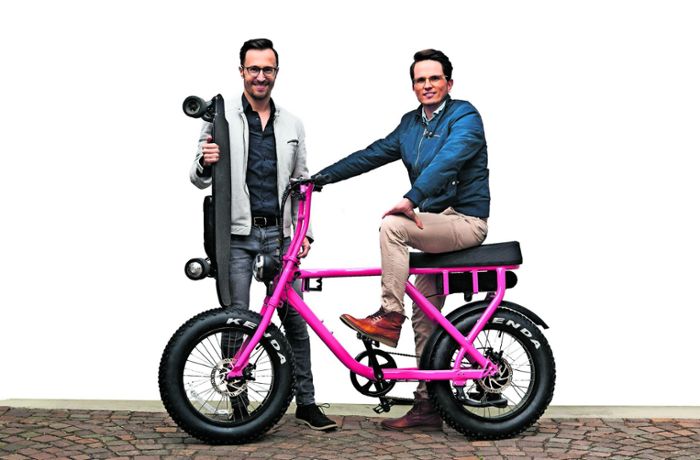 Simon Olbert und Michael Kruschhausen bringen sie Elektro-Gefährte auf den Markt: Plochingen: Bonanza-Rad mit E-Motor