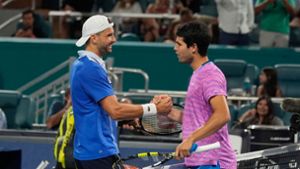Tennis: Dimitrow schaltet in Miami Alcaraz aus und trifft auf Zverev