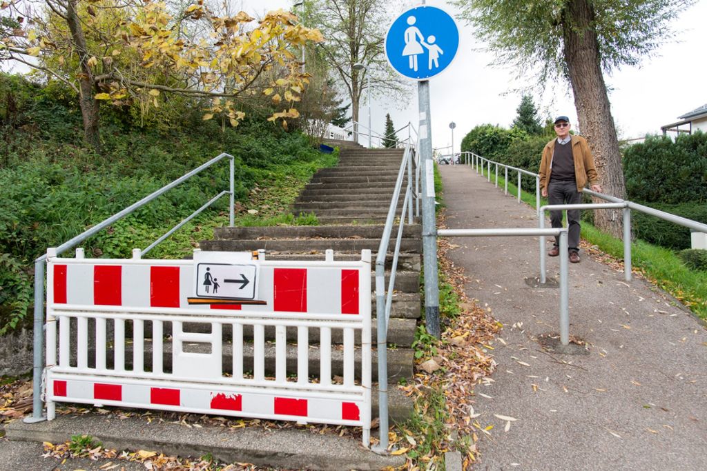 Treppe in der Kirchackerstraße soll neu gebaut werden: Vier Mal neun Stufen