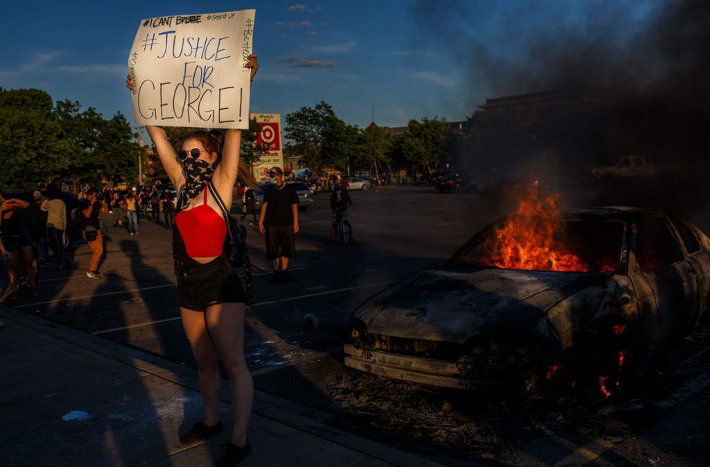 Die Proteste gegen Polizeigewalt, wie hier in Minneapolis, kommen in den USA nicht zur Ruhe