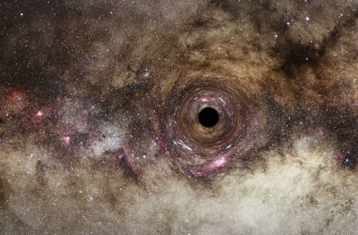 Künstlerische Darstellung eines schwarzen Lochs Foto: AFP/HANDOUT