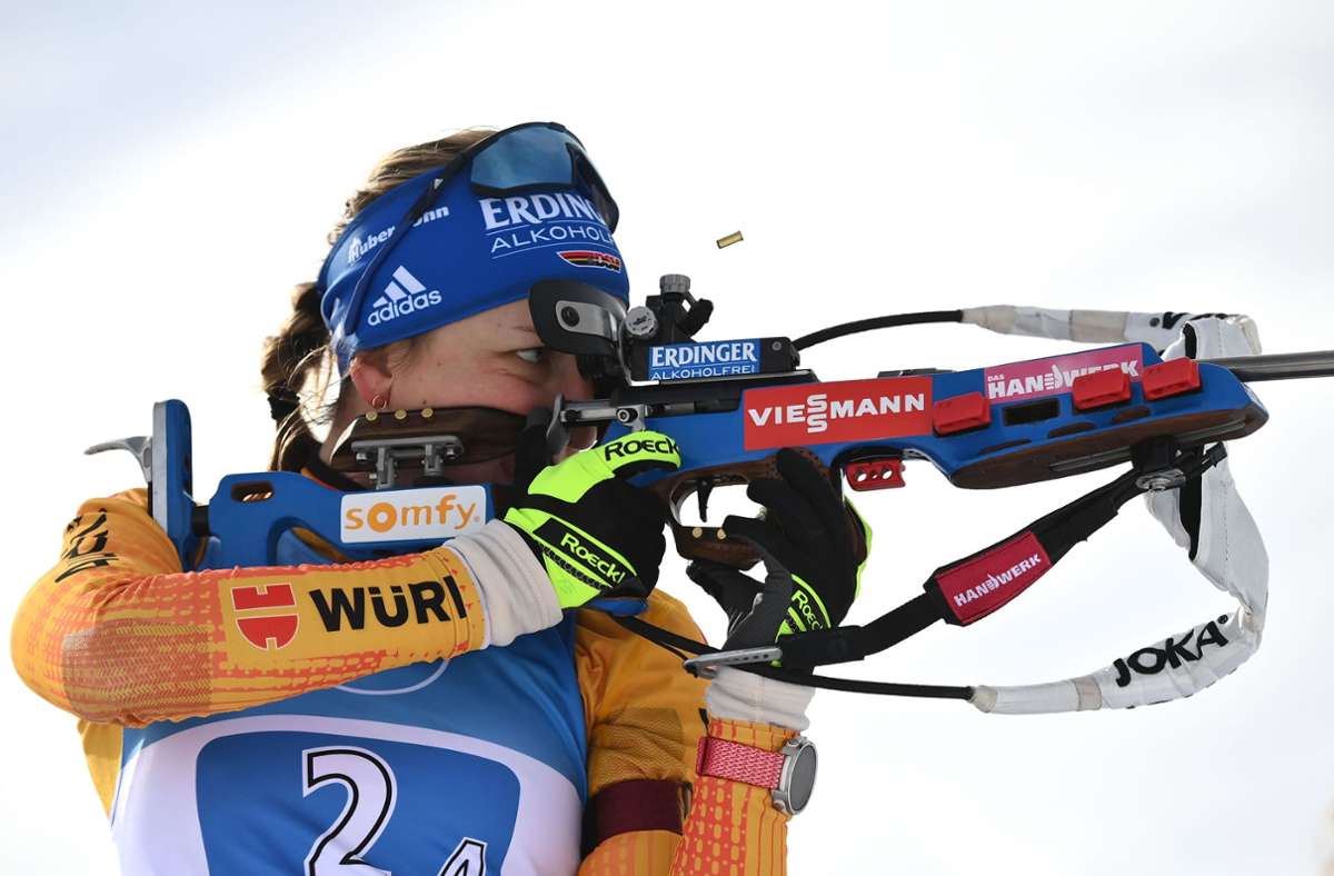 Biathlon-Weltcup: „Total verrückt“: Preuß belohnt sich als Dritte im Gesamtweltcup