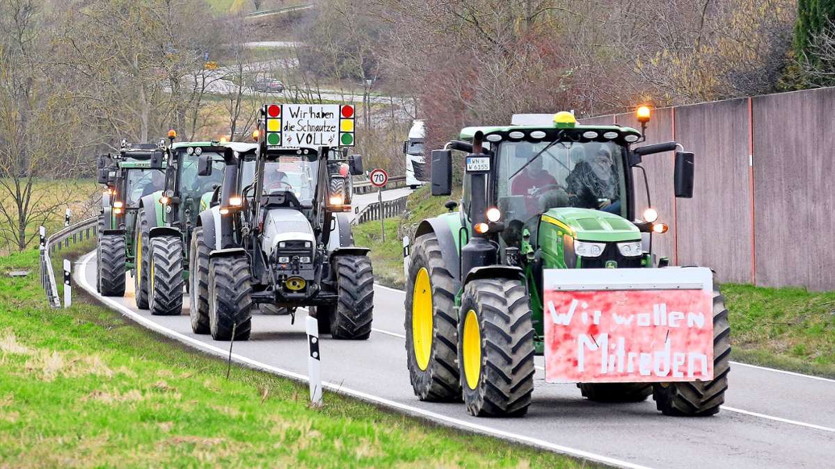 Proteste der Bauern: Das ganz große Trecker-Chaos bleibt im Kreis Ludwigsburg aus