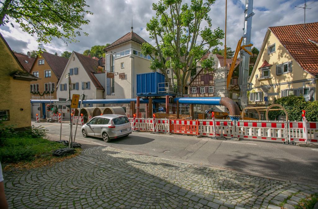 Geiselbachstraße in Esslingen: Vollsperrung von Hauptverkehrsader ab Montagmorgen