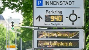 App lotst Autos zu freien Parkplätzen  in Ludwigsburg