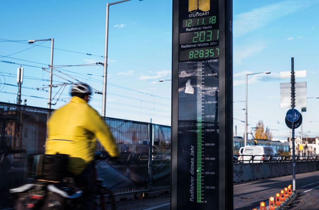 Radfahren in Stuttgart: Neuer Tagesrekord auf der König-Karls-Brücke