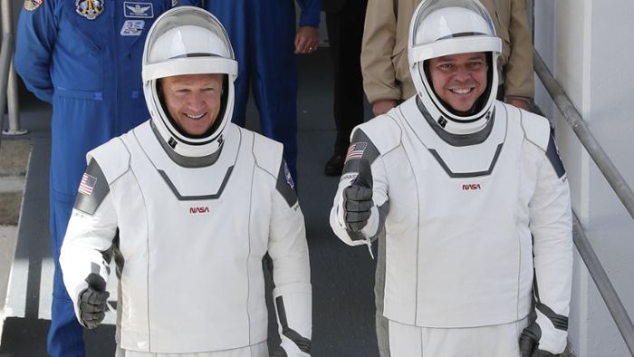 US-Astronauten nach historischer Mission zur ISS wieder auf Erde