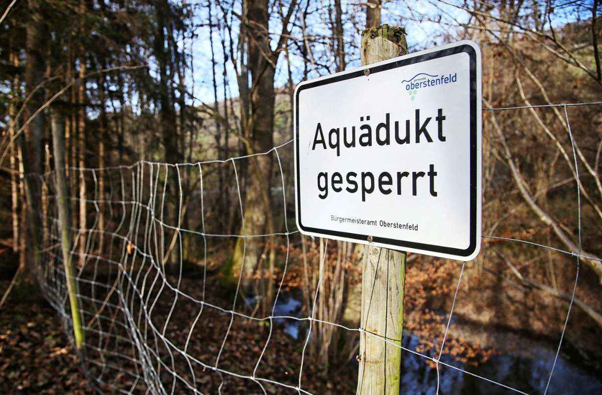 Bauwerk in Gronau: Verwirrung um Zaun am Aquädukt