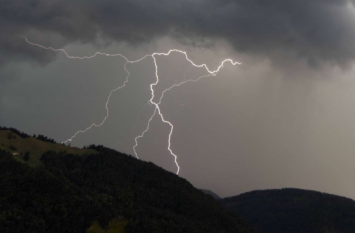 Eimeldingen im Kreis Lörrach: Blitzeinschlag in Baum richtet 15 Meter entfernt Schaden an