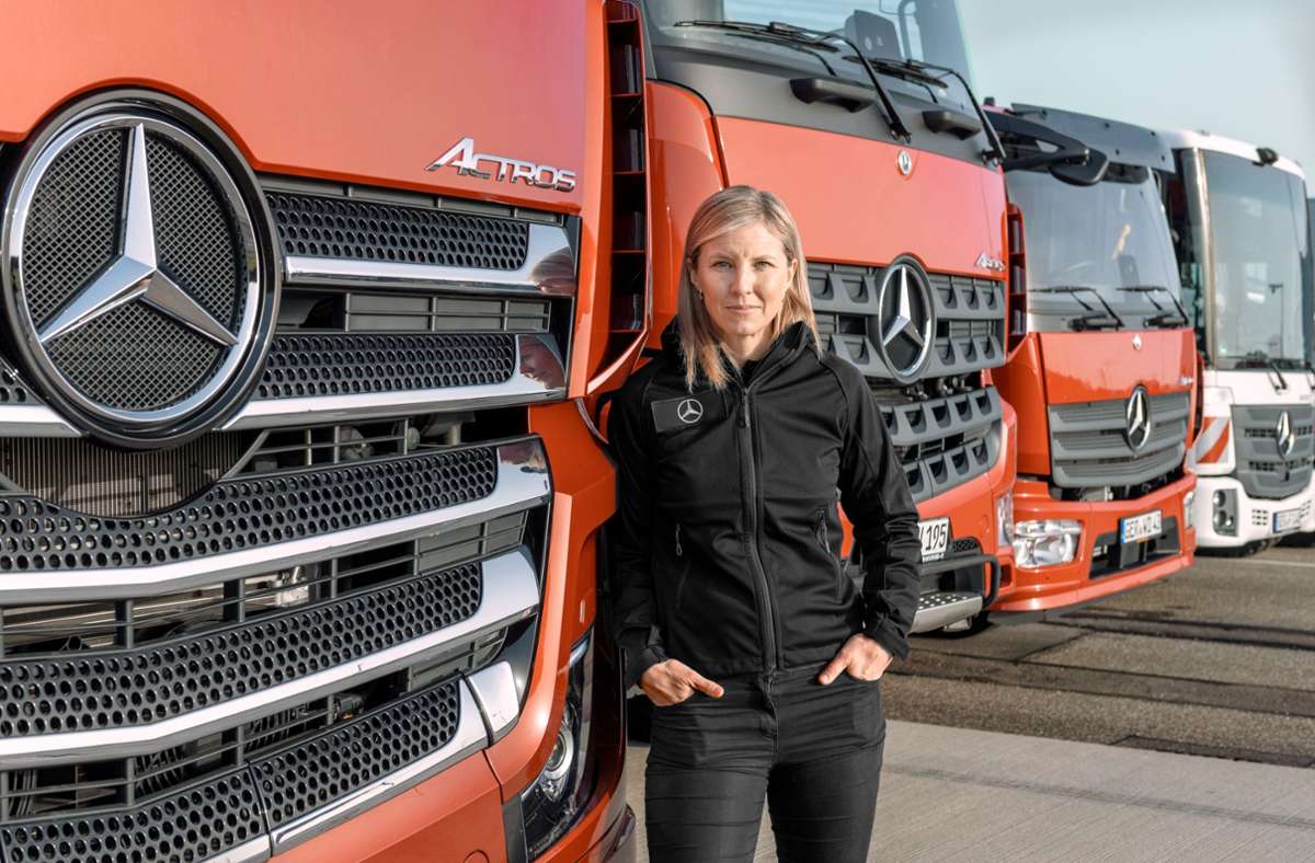 Die erste Chefin von Mercedes Lkw: Eine  Schwedin steuert die Laster mit Stern