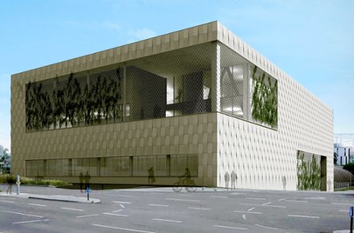 An der Benzstraße im Bereich der Einfahrt zum Gelände des VfL Stuttgart soll ab August 2023 das neue Sportzentrum im Neckarpark entstehen. Foto: Aldinger Architekten
