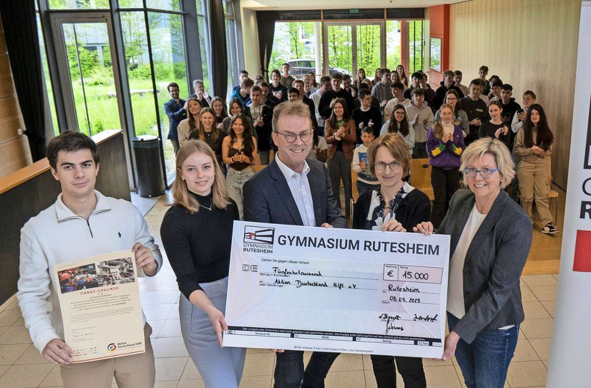 Gymnasium Rutesheim: Schüler sammeln 15 000 Euro für Erdbebenhilfe