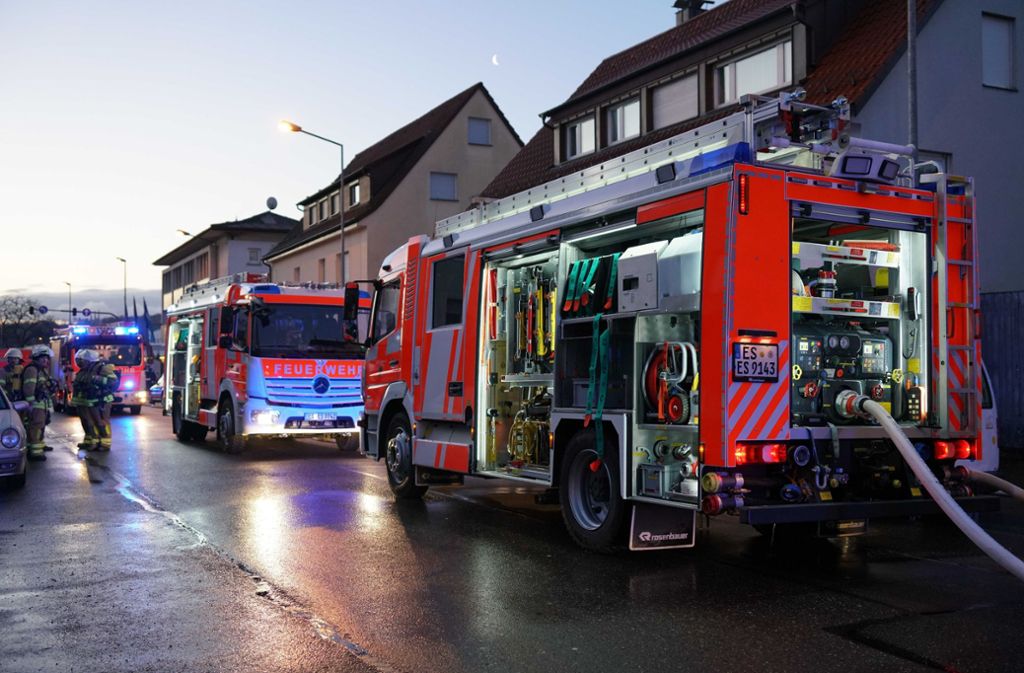 Die Esslinger Feuerwehr war mit fast allen Abteilungen im Einsatz.