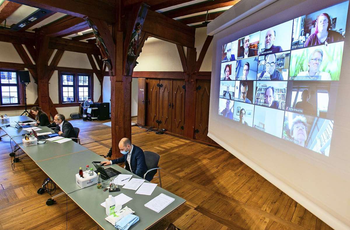 Debatten auf Distanz: Ausschüsse des Esslinger Gemeinderats tagen erstmals virtuell