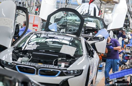 120 000 Mitarbeiter beschäftigt BMW – unter anderem mit der Montage des Elektroautos i8. Foto: picture alliance/dpa/Jan Woitas/