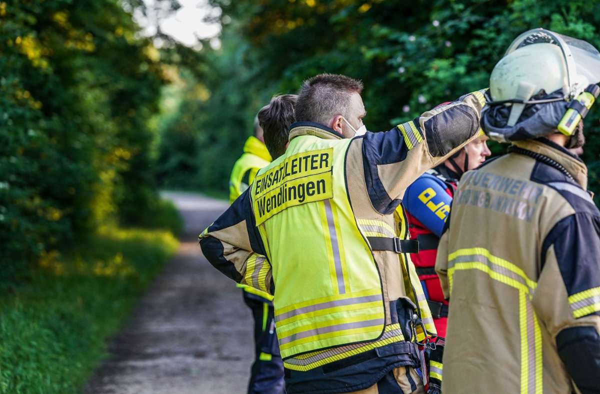Insgesamt waren über 60 Rettungskräfte von der Wendlinger Feuerwehr, der DLRG und dem Rettungsdienst vor Ort.