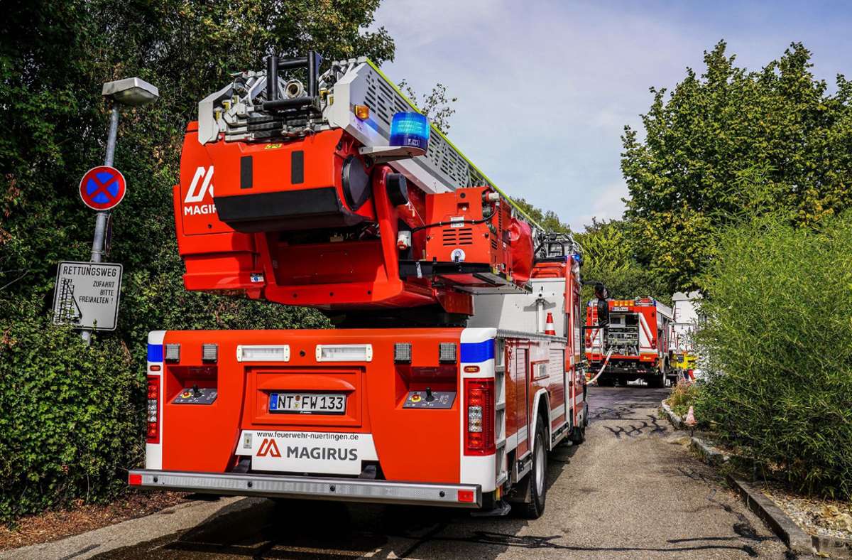 Weitere Bilder des Feuerwehreinsatzes in Köngen.