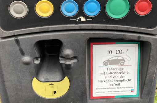 Parkscheinautomat: Noch sind E-Fahrzeuge von der Gebühr befreit. Foto: privat