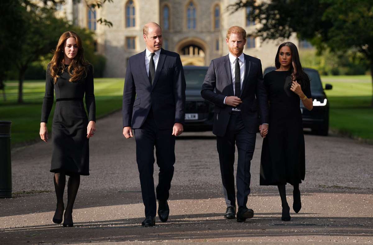Kate, William, Harry und Meghan traten am Samstag gemeinsam auf.