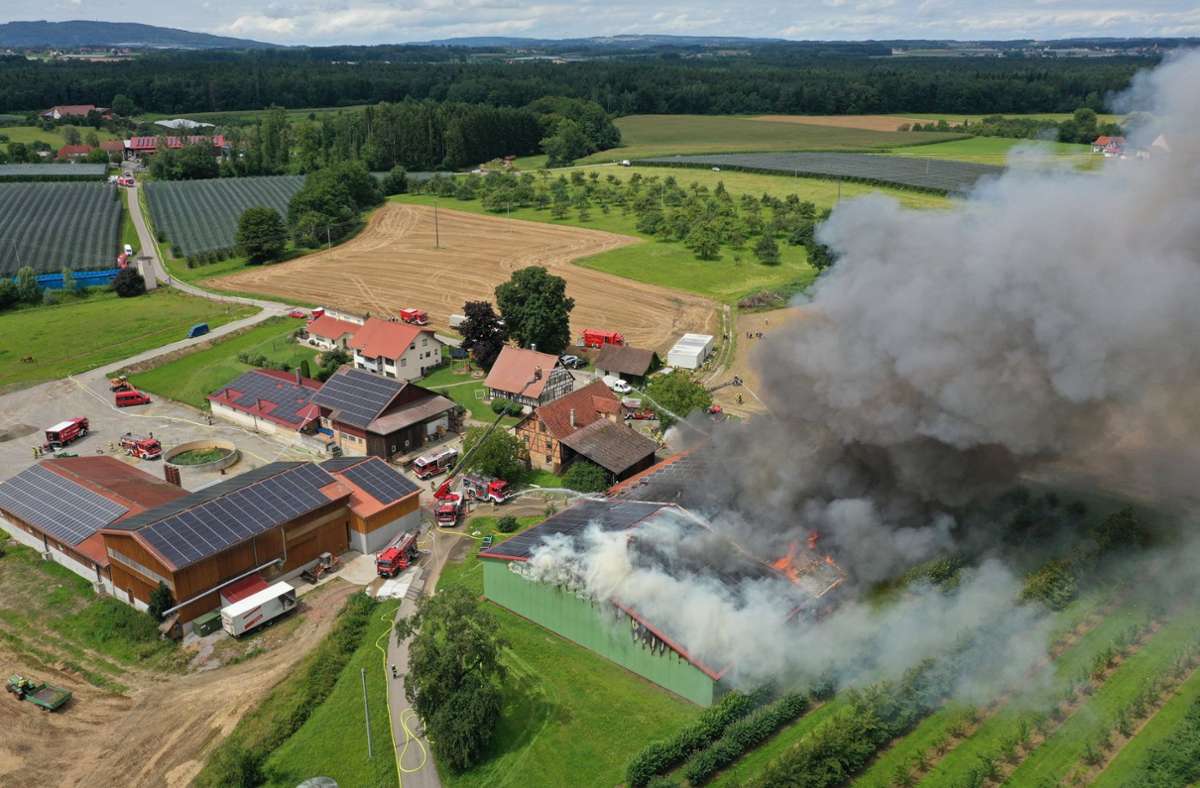 Baden-Württemberg: Mehrere Brände verursachen Millionenschaden