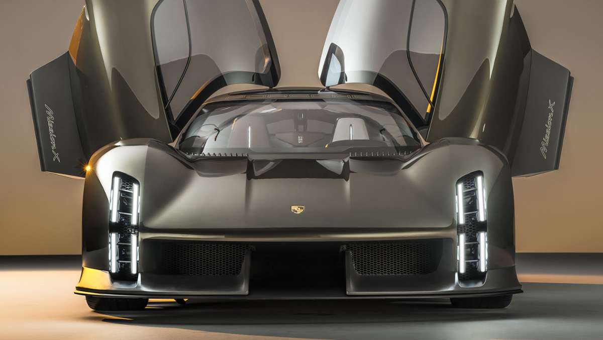 Supersportwagen Mission X: Porsche präsentiert Elektroboliden mit Flügeltüren für Rekordfahrten