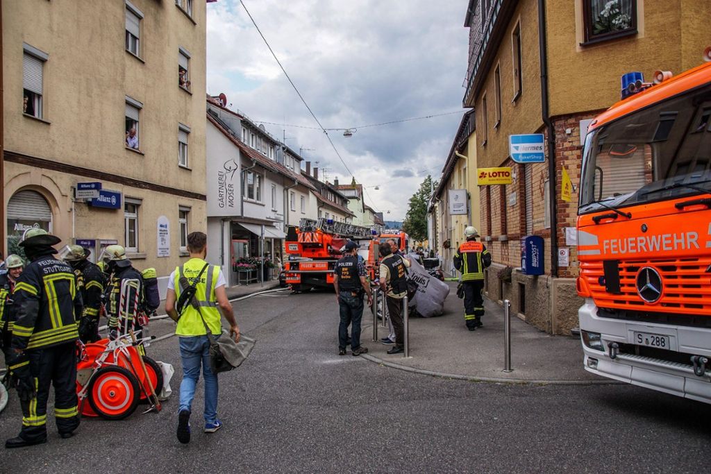 16.9.2016: Dachstuhlbrand in der Elbestraße in Münster