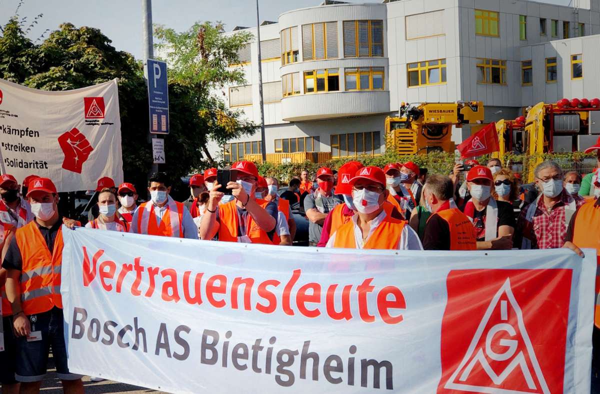Bosch AS in Bietigheim: Protest gegen Werkschließung