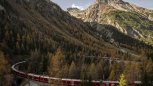 Bilderbuchwetter bei Bahnweltrekord auf Schweizer Strecke