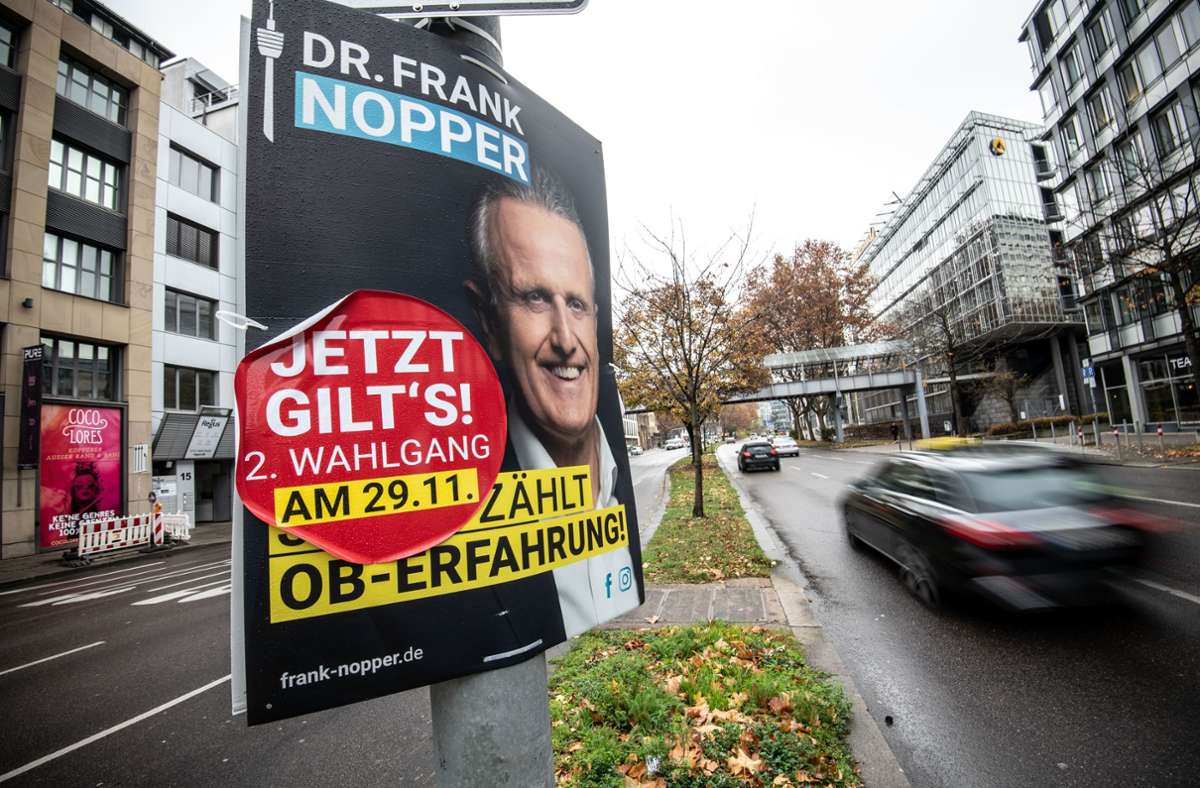 Neue Umfrage zur OB-Wahl in Stuttgart: Für Frank Nopper lauert Gefahr
