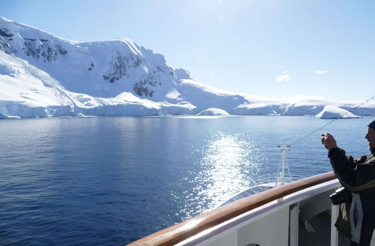 Hans-Jürgen Tichy, der Dirigent des MV Liebersbronn, unternahm einen Abstecher in die Antarktis.