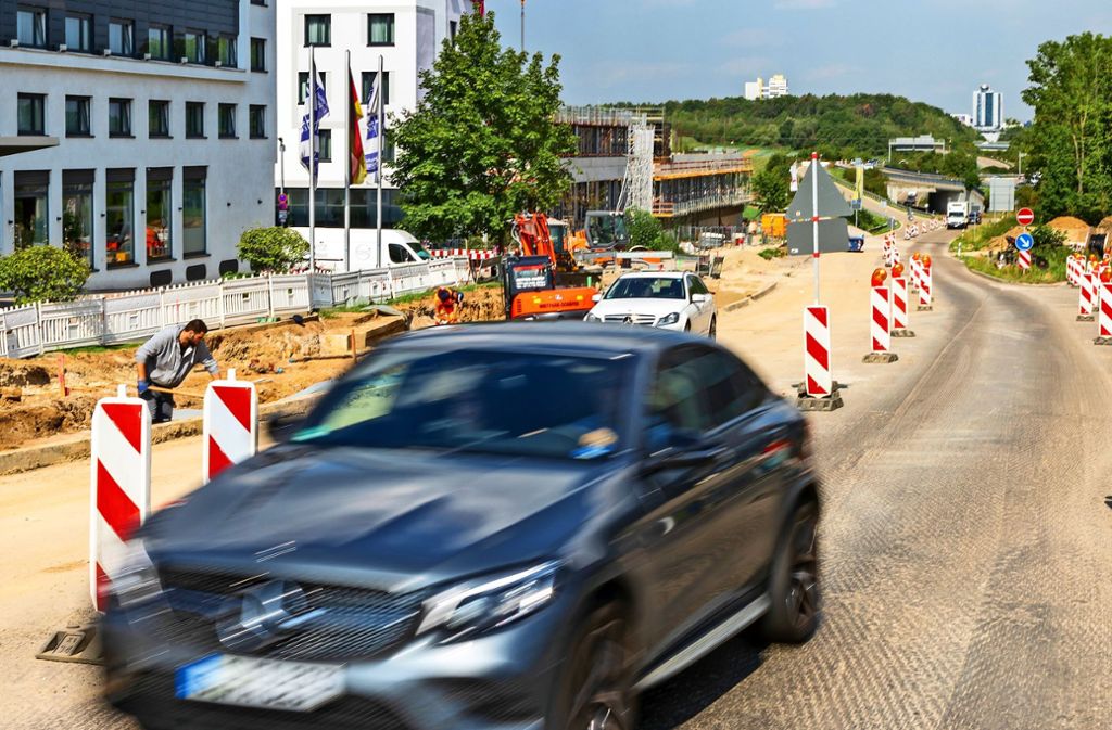 Baustelle in Leinfelden-Echterdingen: Ist der Umbau bereits ins Stocken geraten?