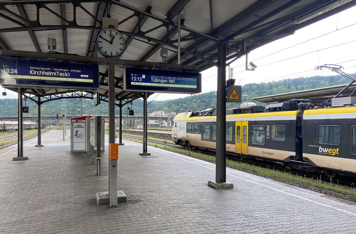 GDL-Streik im Kreis Esslingen: Am Bahnhof  Plochingen ist das  Chaos ausgeblieben